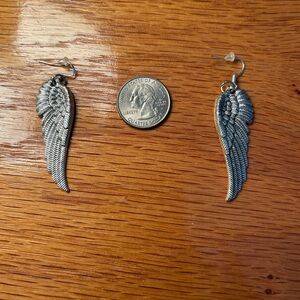 Silver Angel Wing Earrings